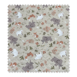 Tela Acolchada Doble Cara Bosque y Capibara Fondo Blanco | Suave, cálida y perfecta para bebé