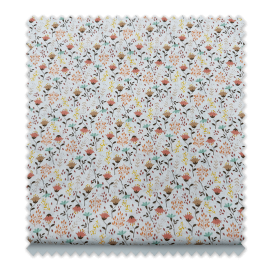 Retal popelín flores turquesa amarillo camel coral algodón