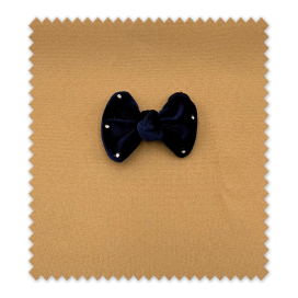 Accesorio, lazo azul marino con destellos y textura aterciopelada