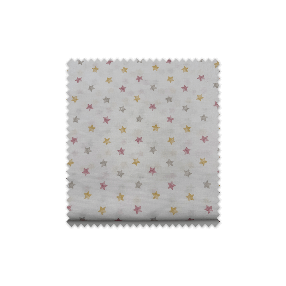 Tela infantil estrellas suaves tonos pastel algodón popelín