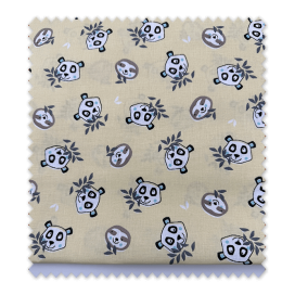 Retal algodón 100% oso panda amarillo bebé infantil