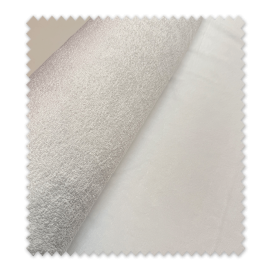 Tela rizo bambú blanco ecológica absorbente