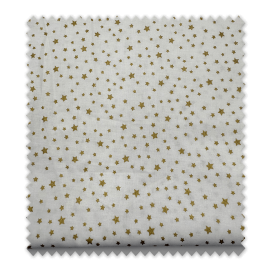 Tela Retal 0,55m Algodón 100% Estrellas Brillo Oro