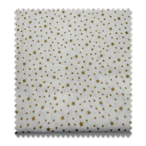 Tela Retal 0,55m Algodón 100% Estrellas Brillo Oro