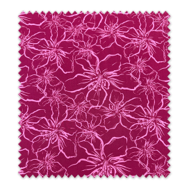 Tela especial de moda, tela de Viscosa Flores Fondo Buganvilla