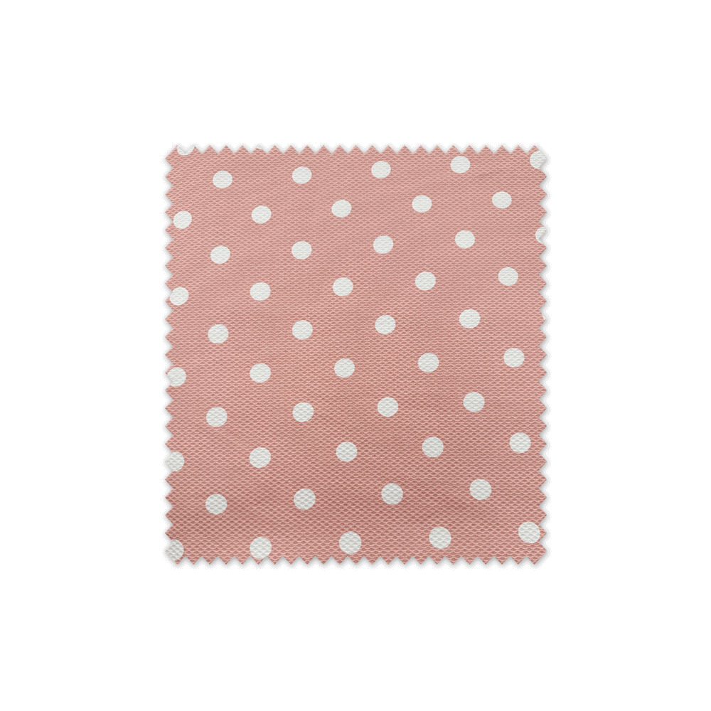 Tela de Pique Nido Abeja 100% Algodón Lunar Fondo Rosa Empolvado OFERTA