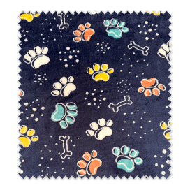 Tela de Coralina Huellas Colores Fondo Marino al mejor precio, venta por metros