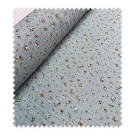 Comprar Tela Doble Gasa Flores Fondo Verde Menta