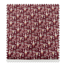 Comprar telas  Algodón 100% Flores Étnicas Fondo Granate