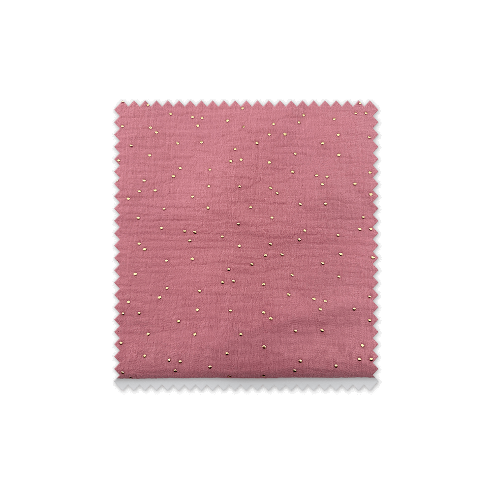 Comprar Retal 0,50m Bambula/ Doble Gasa Lurex Rosa Vintage
