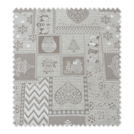 Comprar Tela Loneta Tejida Navidad Tono Tostado Con Lurex