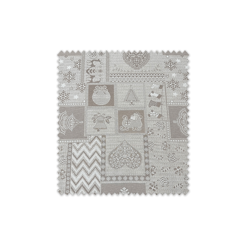 Comprar Tela Loneta Tejida Navidad Tono Tostado Con Lurex