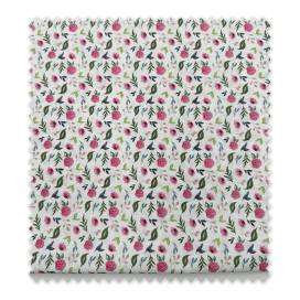 Comprar telas de Popelín Flores Fucsias