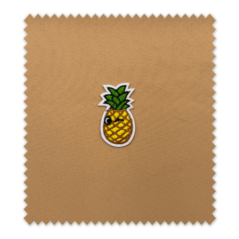 Parche piña tropical para decorar camisetas y mochilas