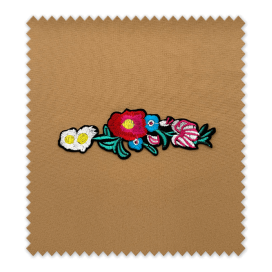 Aplique floral termoadhesivo con flores de colores