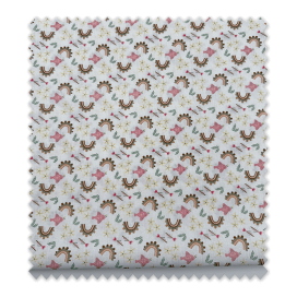 Compra Retal 0,70m Popelín Arcoíris y peces Rosa y Camel al mejor precio