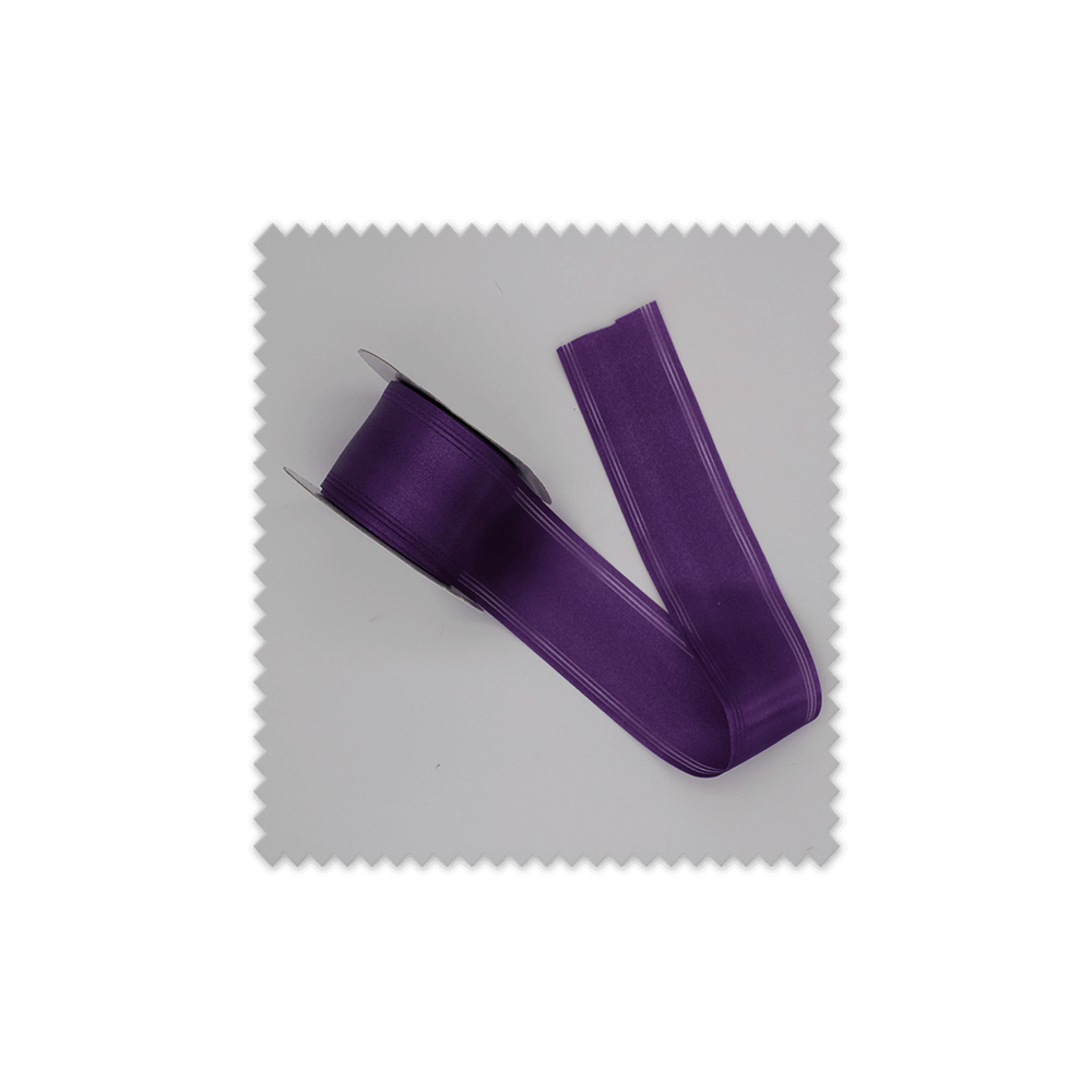 comprar Cinta de raso fantasía morado brillante para lazos y decoración