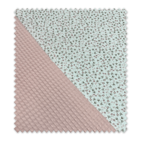 tela waffle rosa bebé textura panal combinación infantil