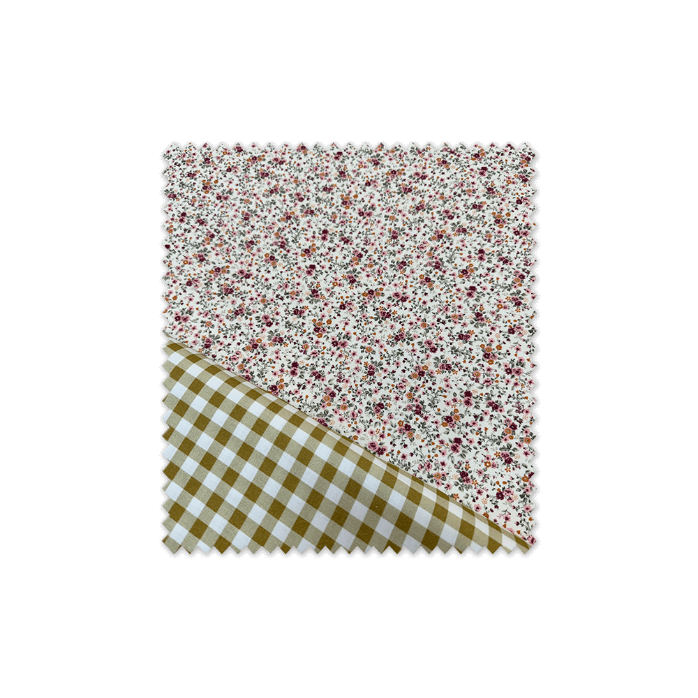 Combinado idea en telas florales colores variados y cuadros de vichy tradicional