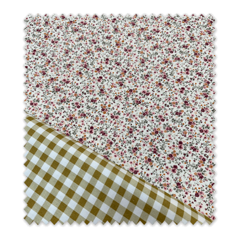 Combinado idea en telas florales colores variados y cuadros de vichy tradicional