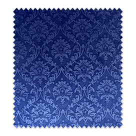 Tela de terciopelo gofrado azulón con relieve y brillo para confección y decoración