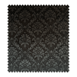 Tela de terciopelo gofrado negro con relieve y brillo para confección y decoración