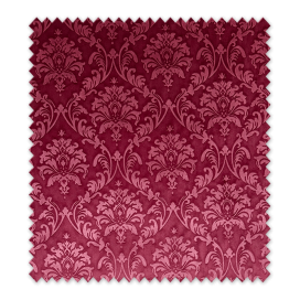 Tela de terciopelo gofrado rojo con relieve y brillo para disfraces y decoración