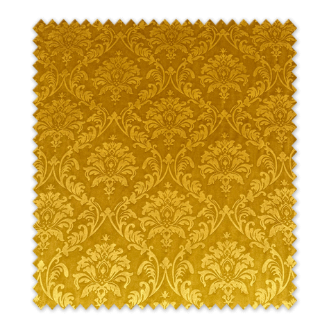 Tela de terciopelo gofrado mostaza con relieve decorativo al mejor precio
