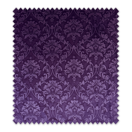 Tela de terciopelo gofrado morado con textura y brillo a precios de almacén