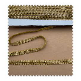 Rollo de pasamanería brillo oro doble cordón paralelo de 25 metros