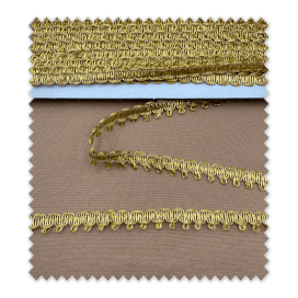 Rollo pasamanería ondas extra oro con brillo 25 metros