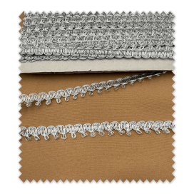 Rollo pasamanería ondas extra plata con brillo 25 metros