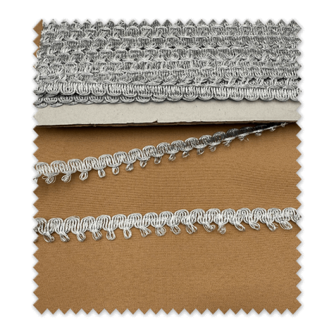 Rollo pasamanería ondas extra plata con brillo 25 metros