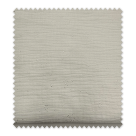 Retal doble gasa blanca con motitas lurex plata tejido suave