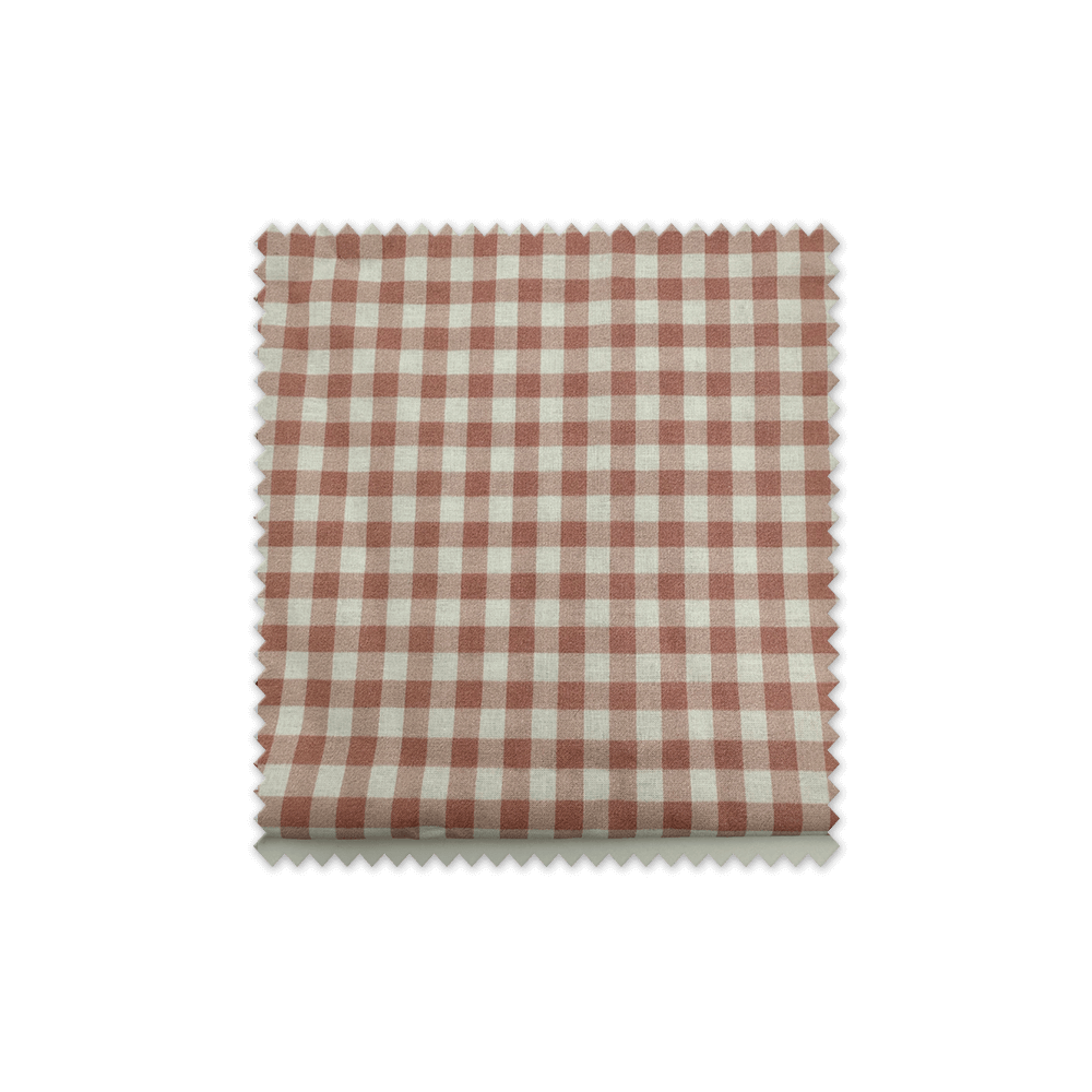 Retal algodón orgánico vichy rosa para costura infantil