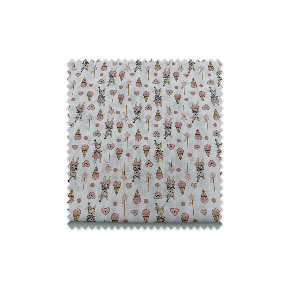 retal popelin osito helados corazones rosa pequeño