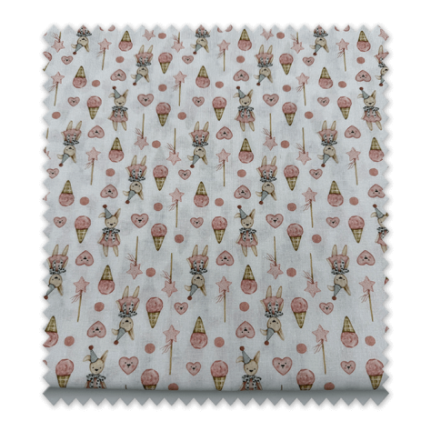 retal popelin osito helados corazones rosa pequeño