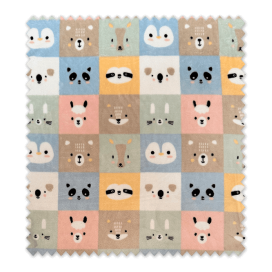 tela coralina animales cuadros tonos bebé precio baratos