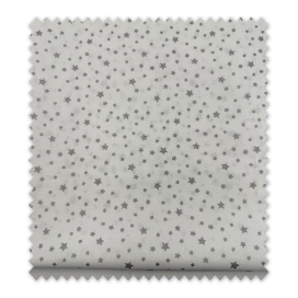 Tela Retal 0,55m Algodón 100% Estrellas Brillo plata especial