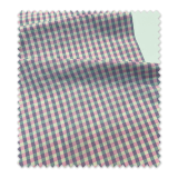 Tela Cuadro Vichy Azul y Rosa Seersucker | Algodón Bicolor Textura Arrugada