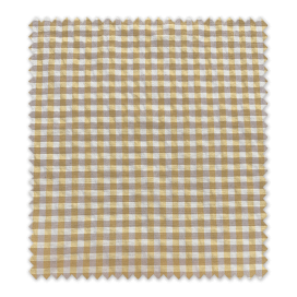 Comprar Tela Vichy Amarillo y Topo Seersucker | Tejido Bicolor Fresco y Ligero
