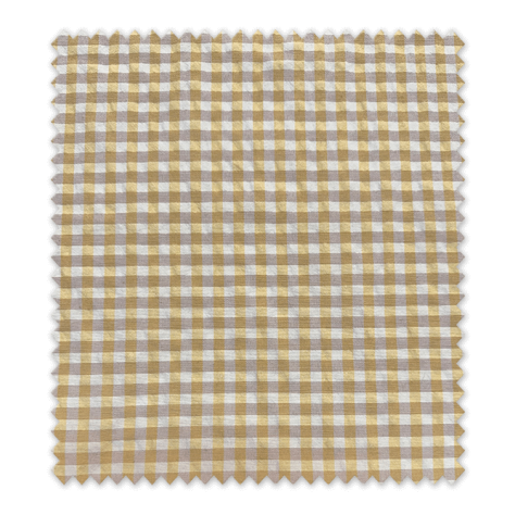 Comprar Tela Vichy Amarillo y Topo Seersucker | Tejido Bicolor Fresco y Ligero