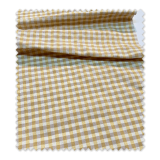 Comprar Tela Vichy Amarillo y Topo Seersucker | Tejido Bicolor Fresco y Ligero