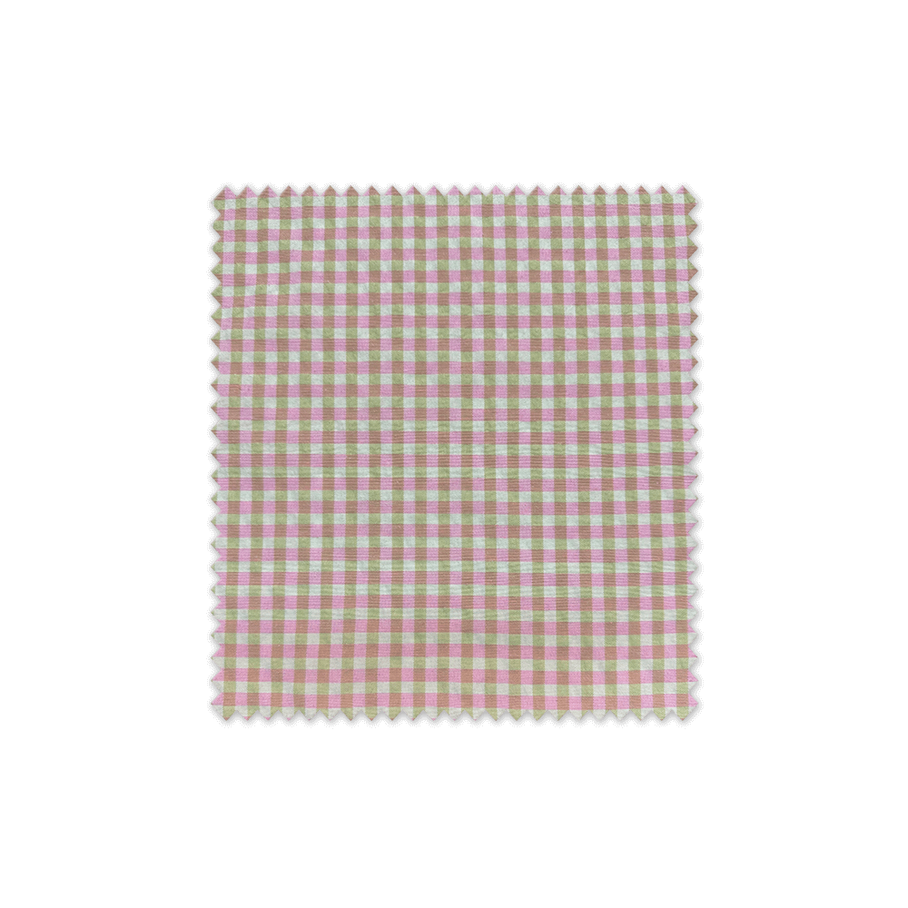 Todo en telas de cuadros de vichy bicolores