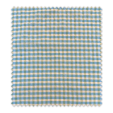 Tela de cuadros de vichy bicolor color azul y pistacho por metros al mejor precio.