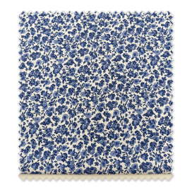 Comprar Retal de tela de Popelín Flores Liberty azul al mejor precio