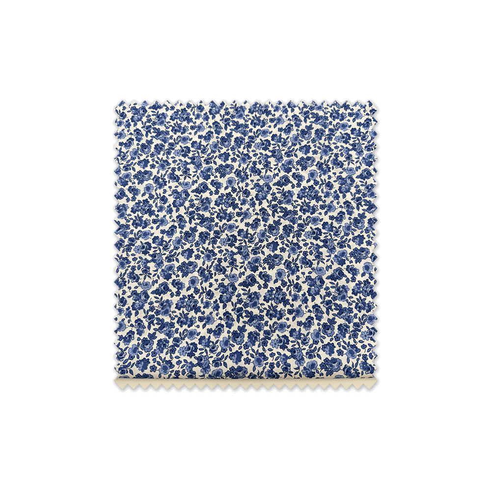 Comprar Retal de tela de Popelín Flores Liberty azul al mejor precio