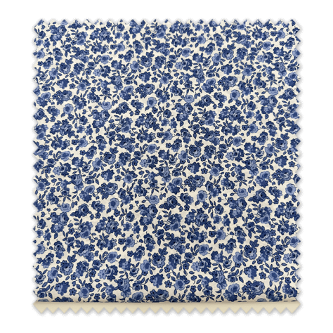 Comprar Retal de tela de Popelín Flores Liberty azul al mejor precio