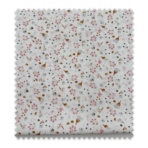 Tela popelín floral Diente de León en retal para costura