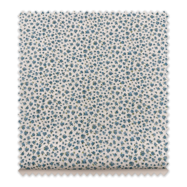 Retal de popelín estampado azul claro para costura